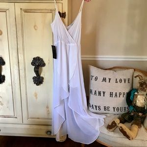 NWT BEBE Fierce Goddess White Summer Dress